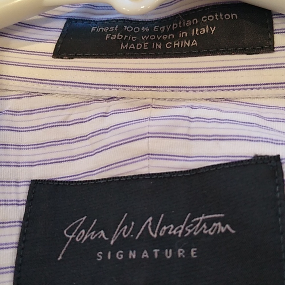 John W Nordstrom Signature Dress/Casual shirt.  Finest cotton. Italy